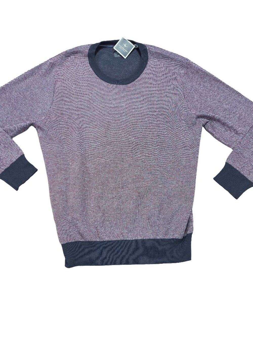Tailorbyrd XL Purple Textured Crew Neck Sweater NWT
